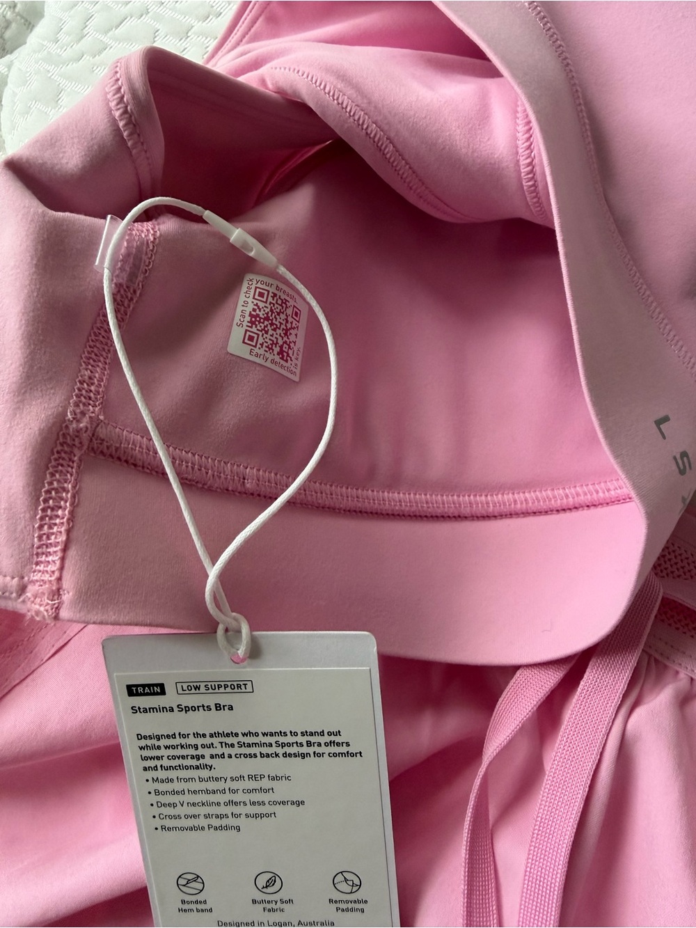 LSKD Women's Pink Rose Active Bra & Shorts Set - Picture 6 of 6